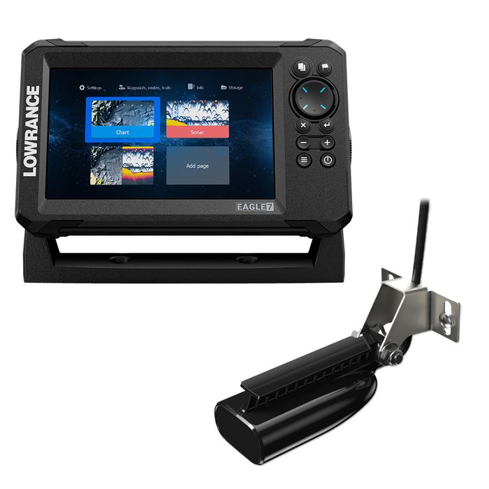 Картплоттер Lowrance Eagle 7 Fishfinder Chartplotter w/SplitShot Transom-Mount Transducer
