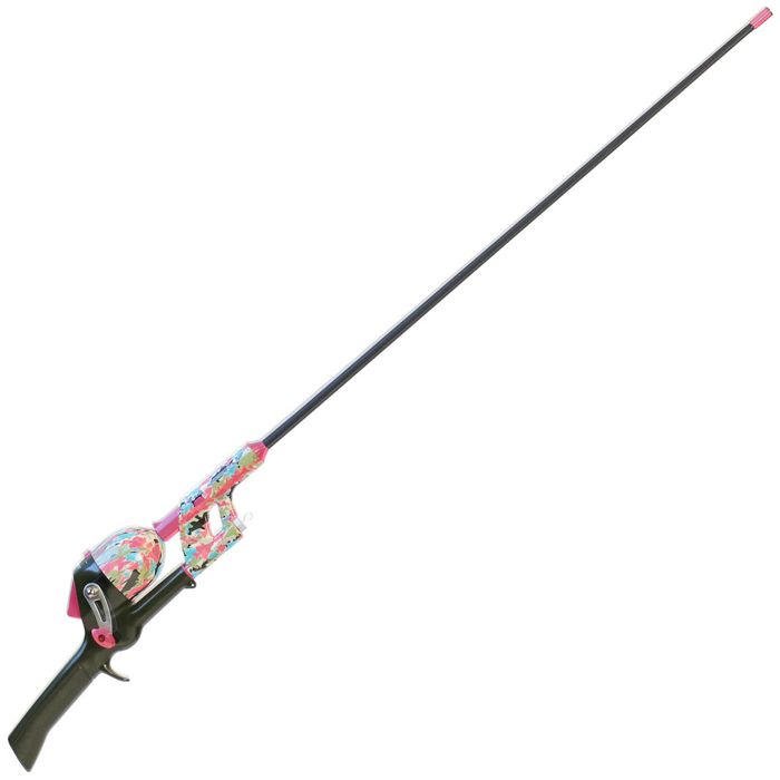 Комплект удилище + катушка Kid Casters Pink Camo No-Tangle Youth Spincast Rod and Reel Com