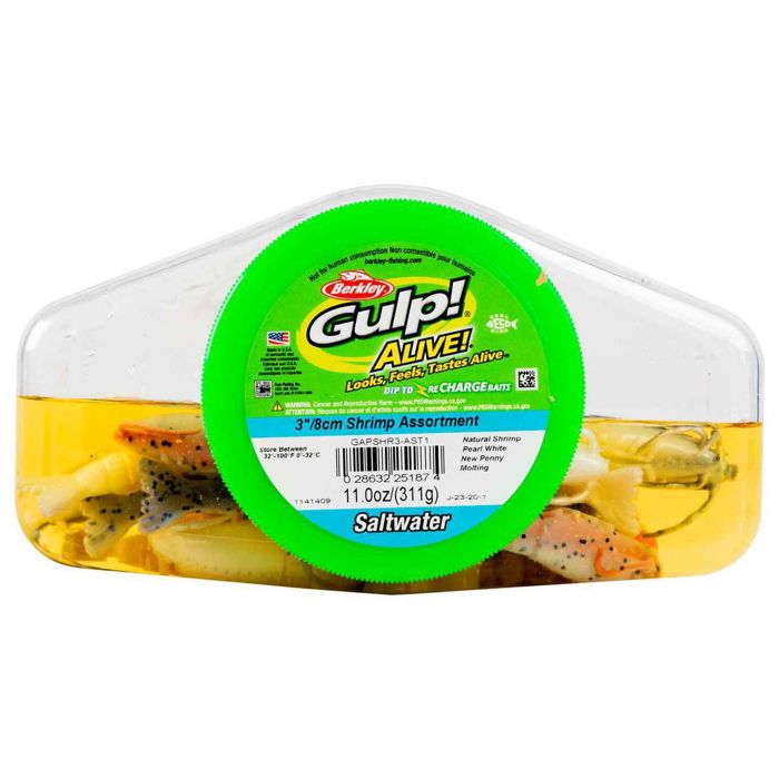 Силиконовая приманка Berkley Gulp! Alive! Shrimp Saltwater Soft Bait - Assorted Colors, 3i