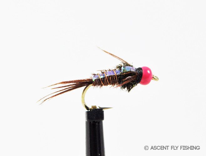 Мушки Ascent Fly Fishing Hot Pink Beadhead Pheasant Tail Flashback