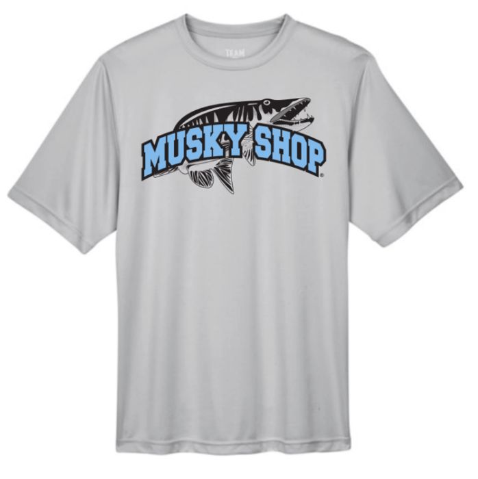 Рыболовная рубашка Musky Shop Team 365 Performance T-Shirt Silver/Black Blue