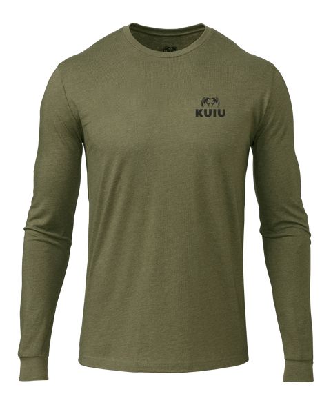 Рыболовная рубашка KUIU Logo Long Sleeve T-Shirt | Military Green