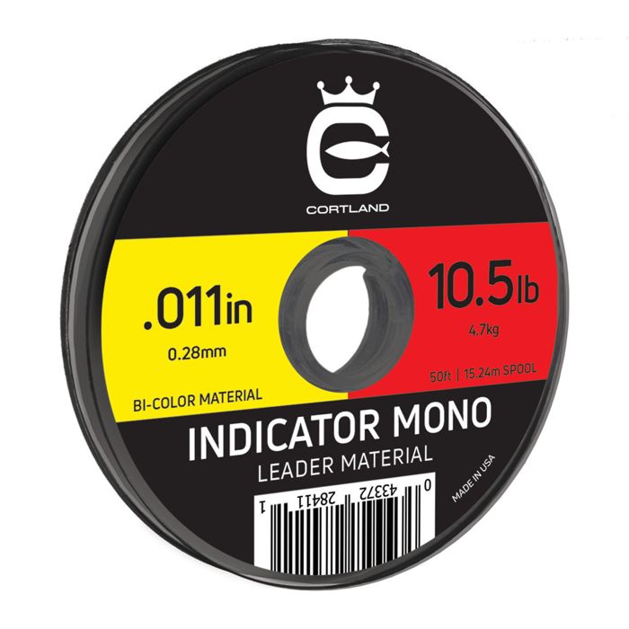 Поводковый материал Cortland Indicator Mono Leader Material Bicolor (Red Yellow)