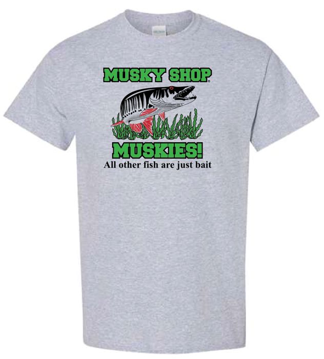 Рыболовная рубашка Musky Shop All Other Fish Cotton T-Shirt Gray