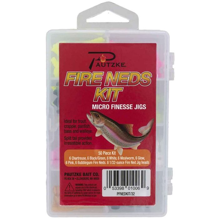 Готовая оснастка Pautzke Bait Co Fire Neds Ned Rig Bait Kit - 50 Piece