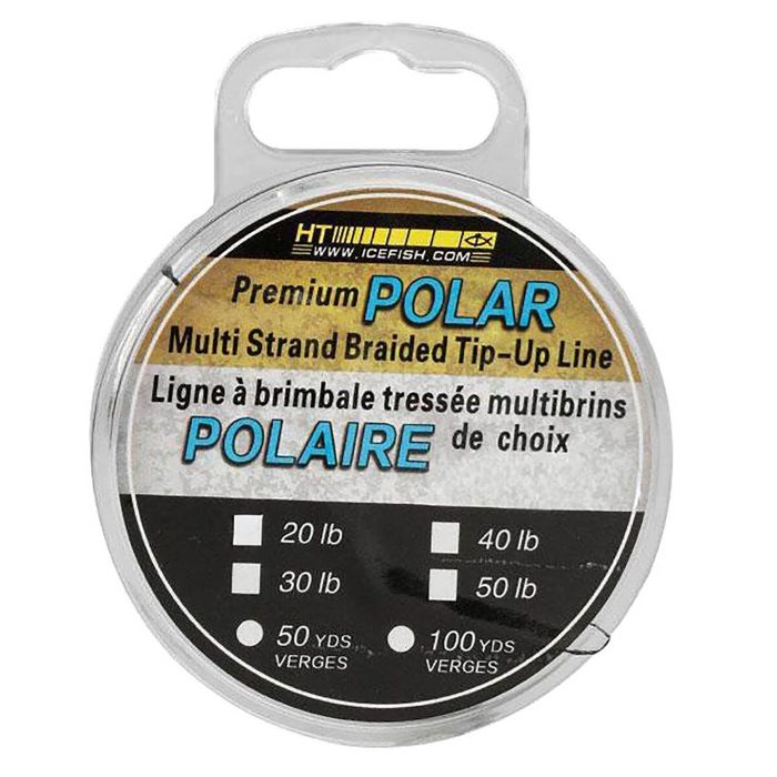 Плетёный шнур HT Enterprises Polar Ice Braided Ice Fishing Line - Black, 30lb, 100yds