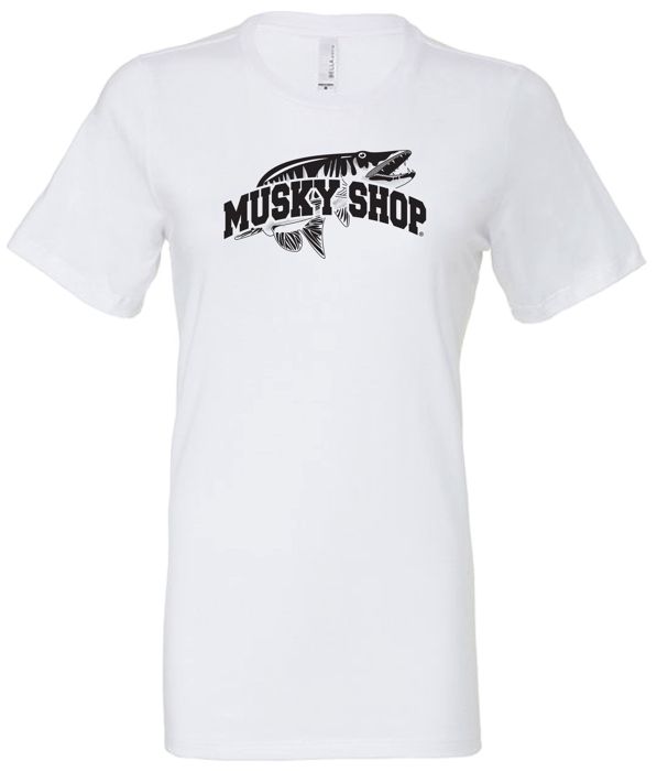 Рыболовная рубашка Musky Shop Bella Ladies T-Shirt White-Black Relaxed