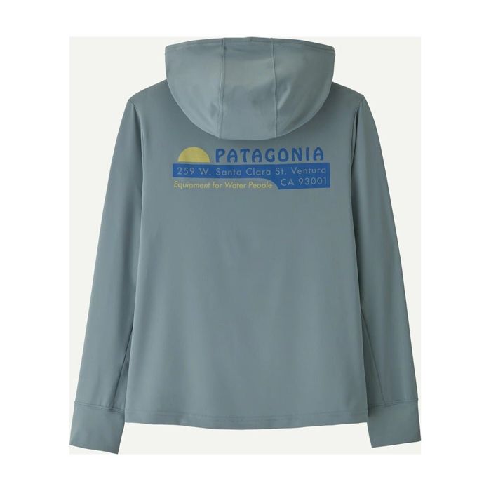 Рыболовная рубашка Patagonia - Kid's Capilene Silkweight Hoody - Water People Banner: Blue