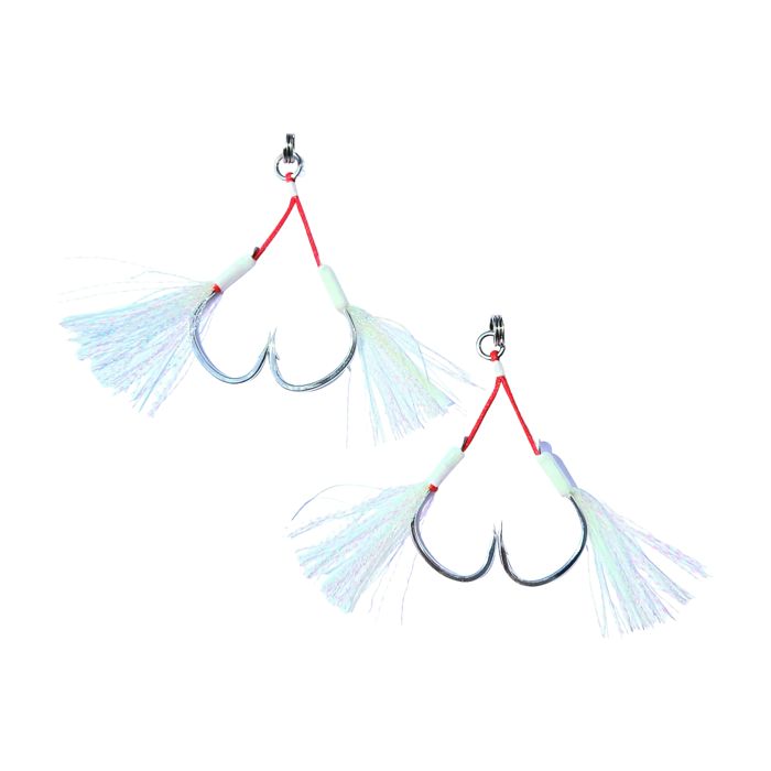 Крючки Johnny Jigs Pro Jigger Wire Core Twin Assist Hooks - 4/0