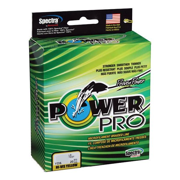 Плетёный шнур POWER PRO Spectra Braided Fishing Line, Hi-Vis Yellow, 150 yds.