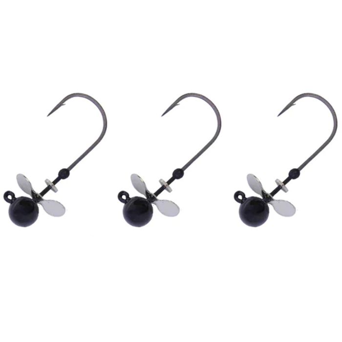 Джиг-головки X-Zone Tungsten Propeller Jig Head - 1/16oz. - 1/0 Hook (3pk)