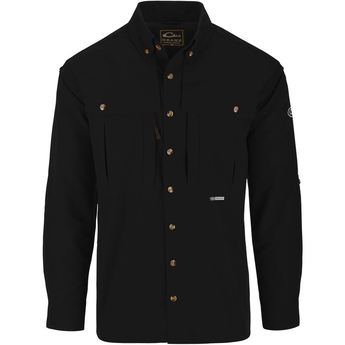 Рыболовная рубашка Solid Wingshooter's Shirt L/S - Black / Small