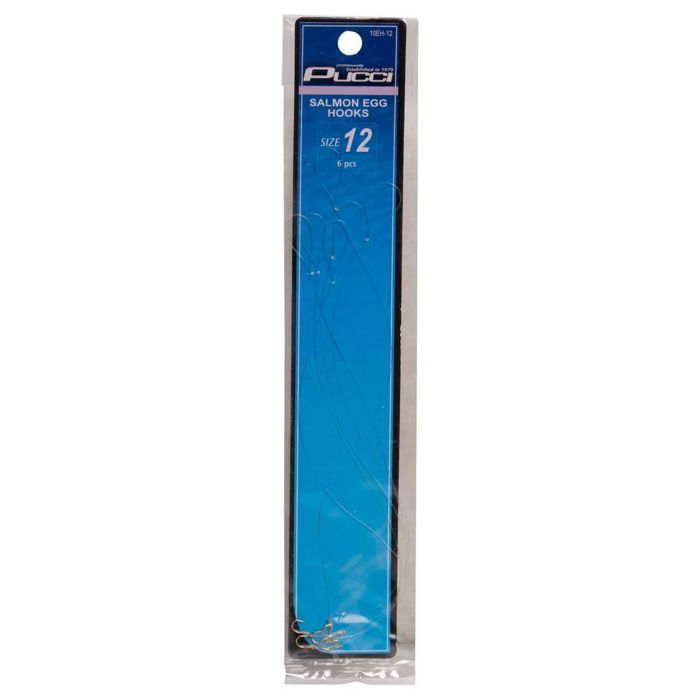 Крючки P-Line Salmon Egg Snelled Hook - Gold, Size 12, 6pk