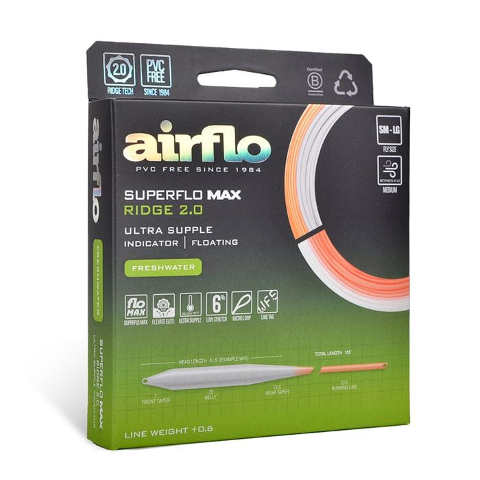 Нахлыстовый шнур Airflo Superflo Max Ridge 2.0 Ultra Supple Indicator Taper Fly Line