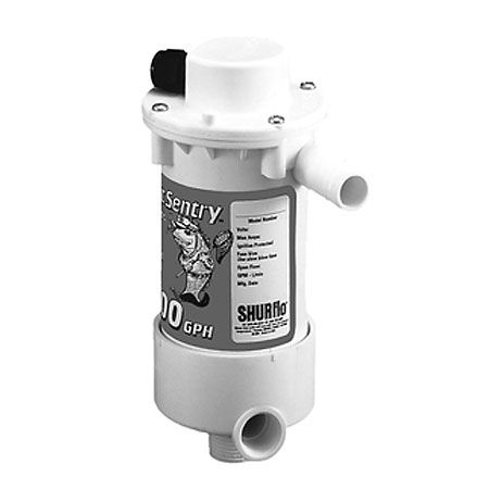 Помпа для живцового садка SHURFLO Bait Sentry 800 Livewell Pump, 800 GPH