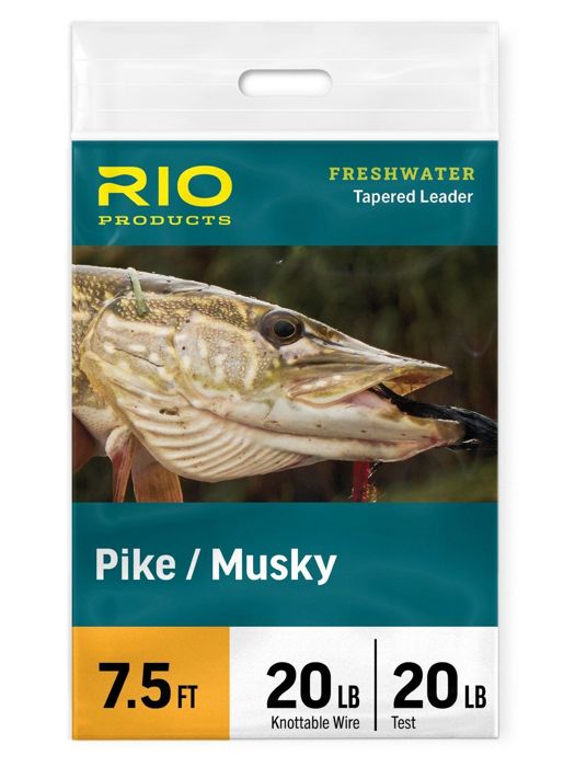 Поводковый материал RIO Pike & Musky Leader - Leader - 7.5ft & 20lb test & 20lb knottable