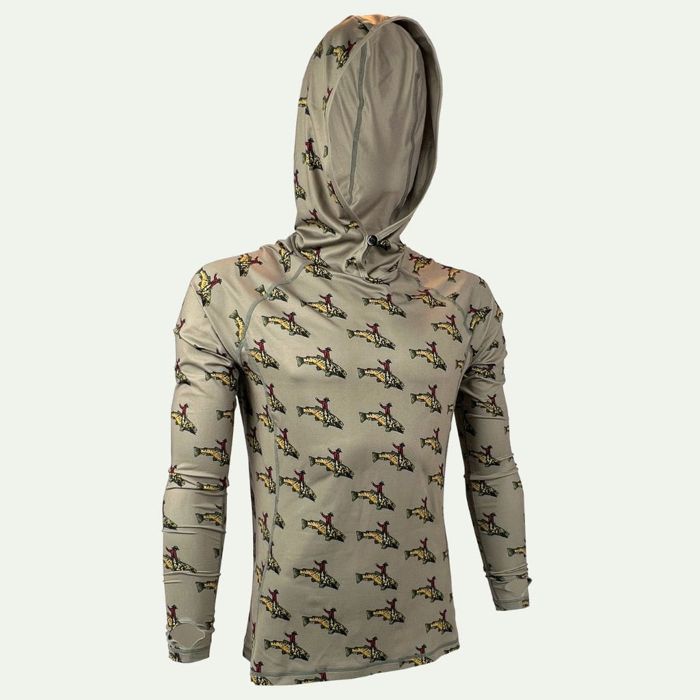 Рыболовная рубашка TRXSTLE Featherweight Bucking Brown Sun Hoodie