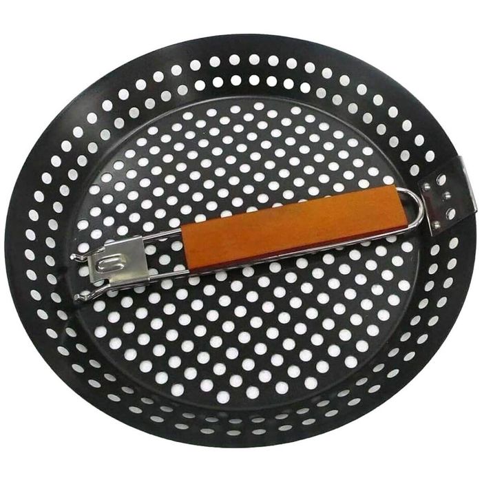 Аксессуар для гриля Mr. Bar-B-Q Non-Stick Grilling Skillet W/Removable Handle - Black