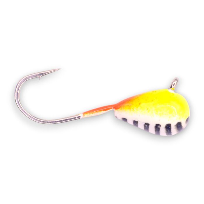 Зимняя приманка Kenders Outdoors CHARTREUSE PEARL STRIPE GLOW TUNGSTEN JIG