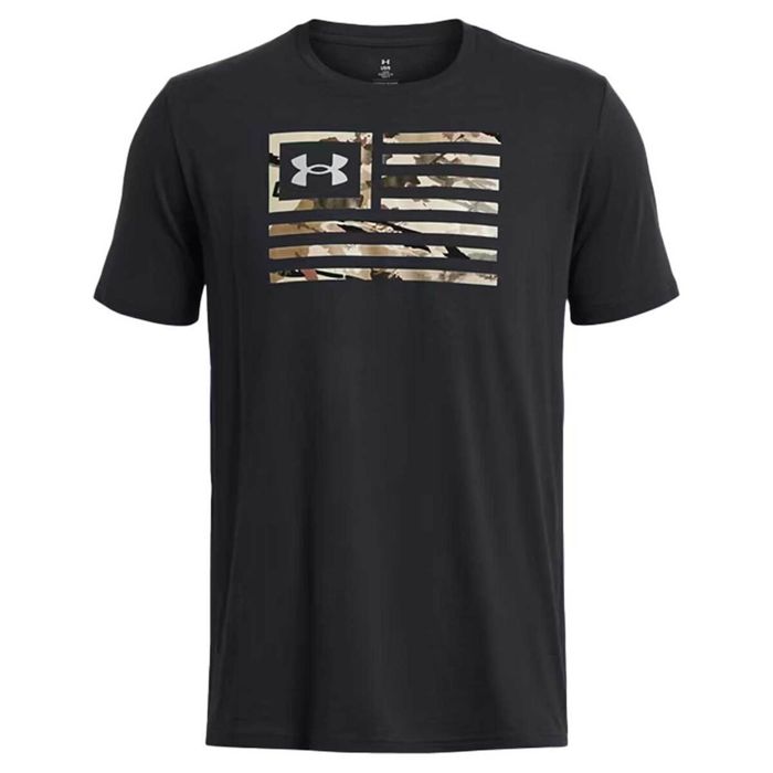 Рыболовная рубашка Under Armour Men's Freedom Flag Short Sleeve Casual Shirt - Black/Marin
