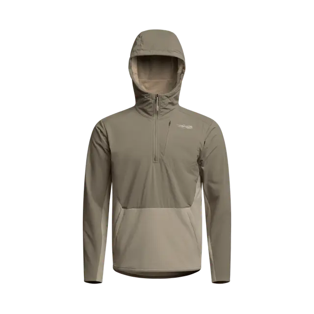 Рыболовная рубашка Sitka Alpha Windstopper Hoodie ~ Bark Brown
