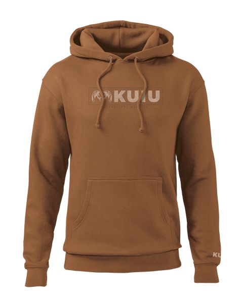 Рыболовная рубашка KUIU Topo Block Logo Hoodie | Saddle