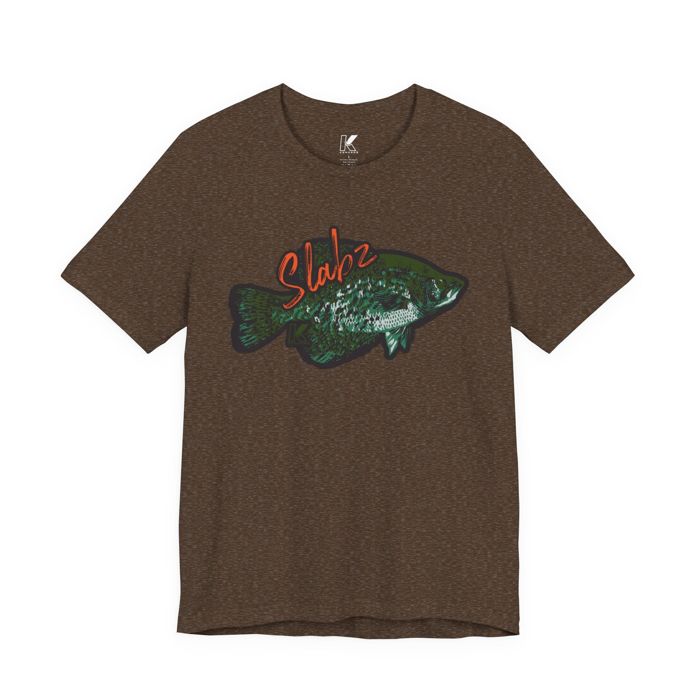 Рыболовная рубашка Printify “Slabz” Green Crappie T-Shirt | Kenders Outdoors