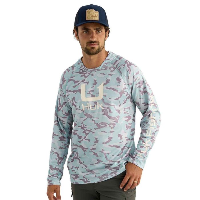 Рыболовная рубашка Huk Men's Icon Performance Hooded Long Sleeve Fishing Shirt