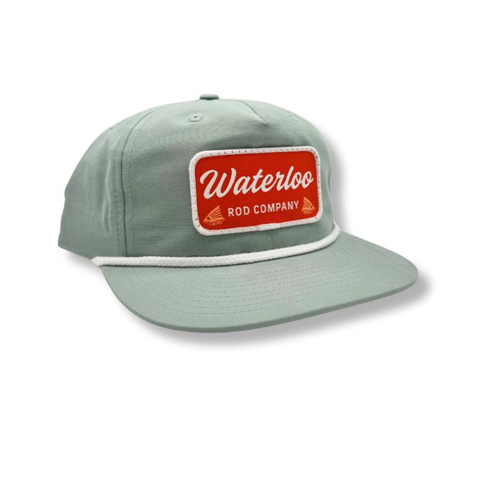 Головной убор Richardson Waterloo Dusty Blue and White Rope Cap - Orange New Script Patch
