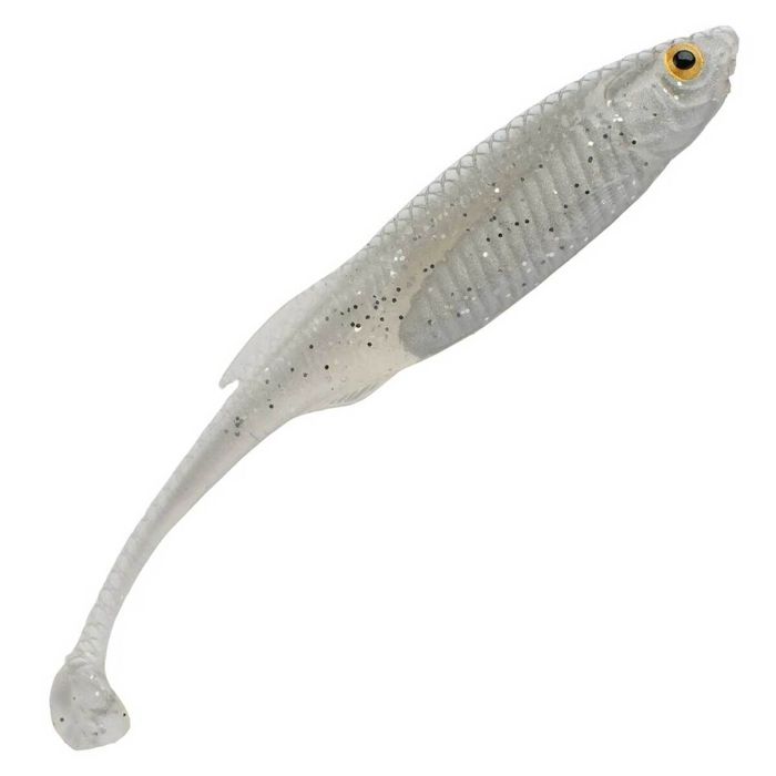 Свимбейт Berkley PowerBait Drip Swimmer Soft Swimbait - White Shiner, 3in, 6ct