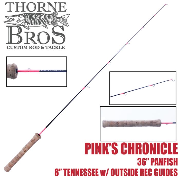 Зимняя удочка Thorne Bros Custom Ice Rod - Crappie Chronicles "Pink's Chronicle" - "Pinkal