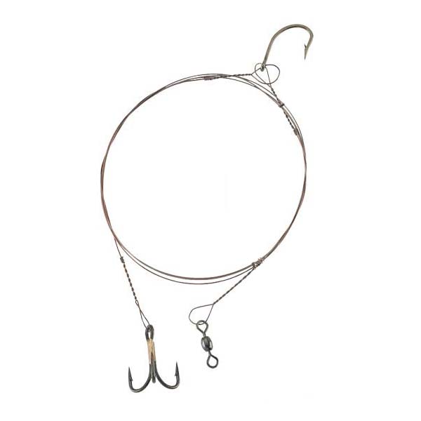 Готовая оснастка Boone Bait Co Boone Single Hook & Treble Hook Live Bait Rig