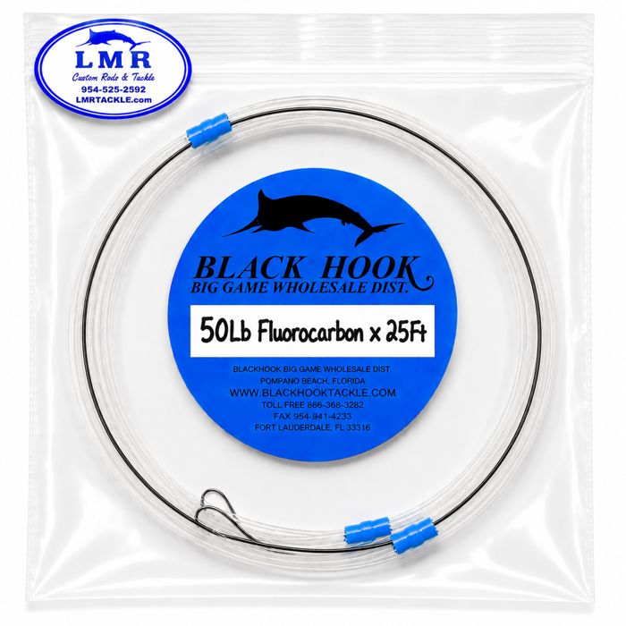 Флюорокарбоновая леска Black Hook Custom Fluorocarbon Wind-On Leaders, 25 ft.