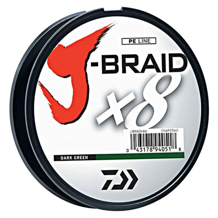 Плетёный шнур Daiwa J-Braid 20lb 165 Yds - Dark Green