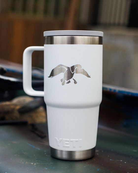 Походная посуда Duck Commander 20oz White Icon Yeti Rambler Travel Straw Mug