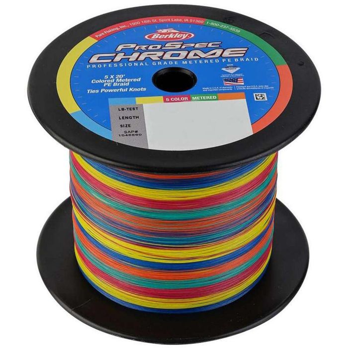 Плетёный шнур Berkley ProSpec Chrome 5x20' Metered Braided Line (1500 yd Spools)