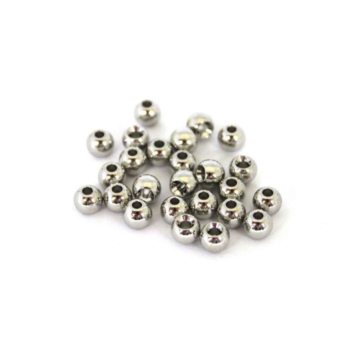 Материал для вязания мушек Brass Bead Silver 4.0mm 100 Pack