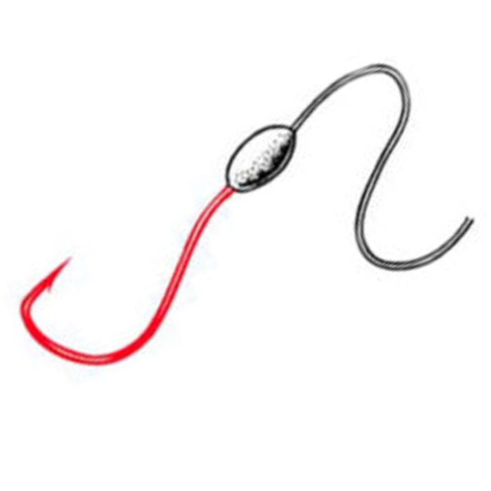 Готовая оснастка Owner Walleye Plus Snelled Rigs - Size 2 - Red