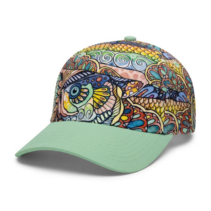 Головной убор Fishe Wear Colorful Abstract Fish Print Unstructured Cap