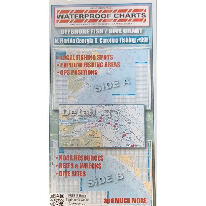 Готовая оснастка WATERPROOF CHARTS Offshore Fish/Dive Chart: 99F - Florida, Georgia, & N.