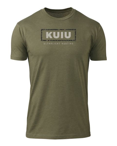 Рыболовная рубашка KUIU Box Logo T-Shirt | Military Green
