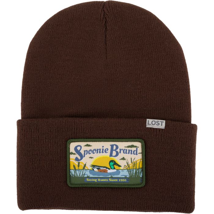 Головной убор Spoonie Brand Patch Stocking Cap - Brown / One Size Fits Most