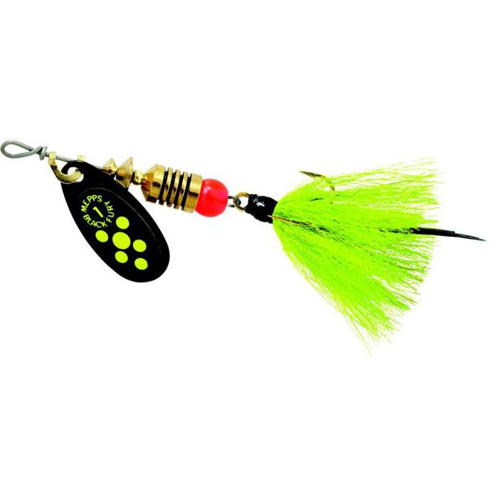Блесна вращающаяся Mepps Lures Mepps Dressed Black Fury Inline Spinner