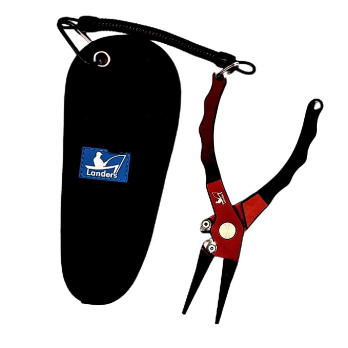 Плоскогубцы рыболова Landers - Red 7.5" Grip Aluminum Fishing Pliers with Side Cutter