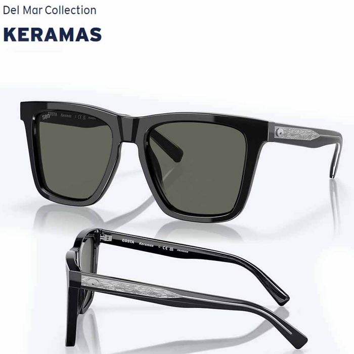 Поляризационные очки Costa Keramas Black Frame Sunglasses - 580G GRAY