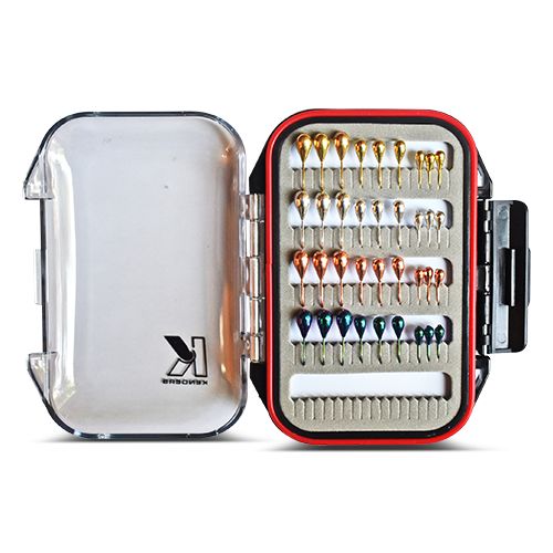 Зимняя приманка Kenders Outdoors 36 PIECE METALLIC TUNGSTEN JIG SET WITH PREMIUM BOX