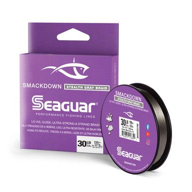 Плетёный шнур Seaguar Smackdown 30 lb 150 ярдов Stealth Gray