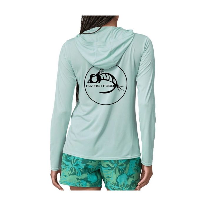 Рыболовная рубашка Fly Fish Food Logo (Back) - Patagonia W's Capilene Cool Daily Hoody