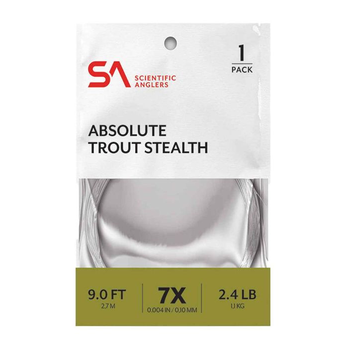 Подлесок и типпет Scientific Anglers Absolute Trout Stealth Freshwater Tapered Leader- 9ft