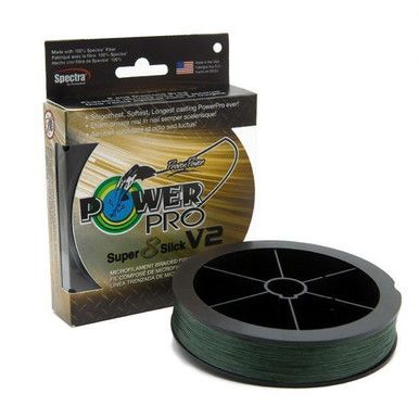 PowerPro Super Slick V2 плетёный шнур 20 lb 300 ярдов Moss Green